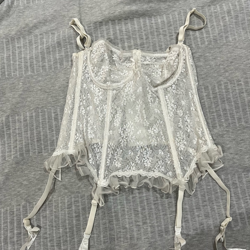Lace Bustier Camisole - Cream